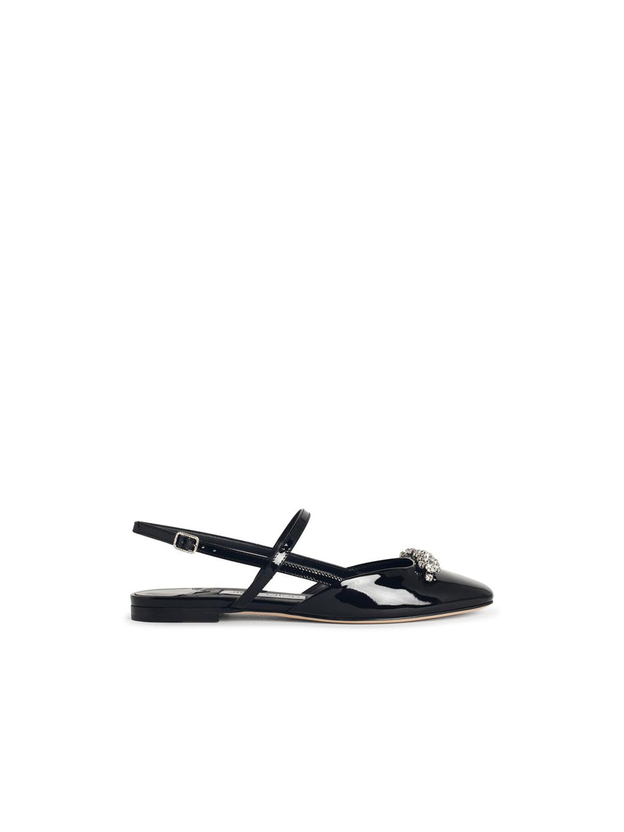 'Belinda Sb Flat' Black Leather Ballet Flats Women