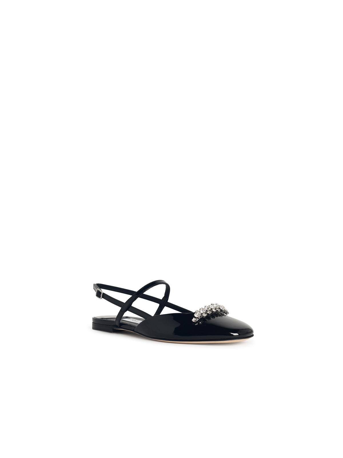 'Belinda Sb Flat' Black Leather Ballet Flats Women