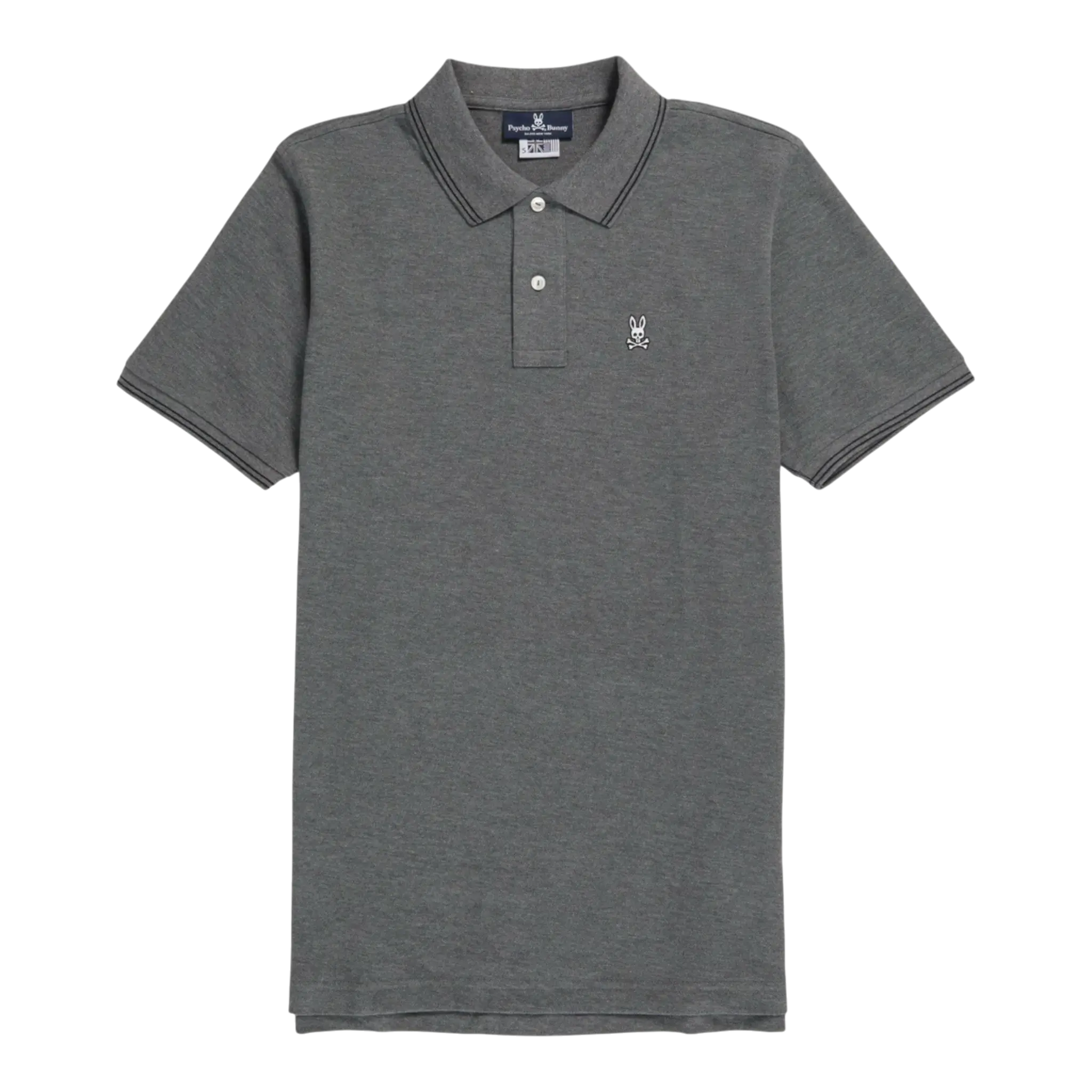 Psycho Bunny Logan Men Polo Shirt Heather Storm
