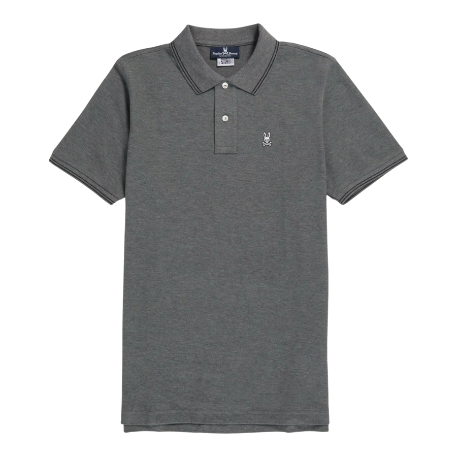 Psycho Bunny Logan Men Polo Shirt Heather Storm