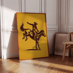 WONDERWALL ‘L’Atelier Fun Collection’ Vintage Rodeo Cowboy Silhouette Print