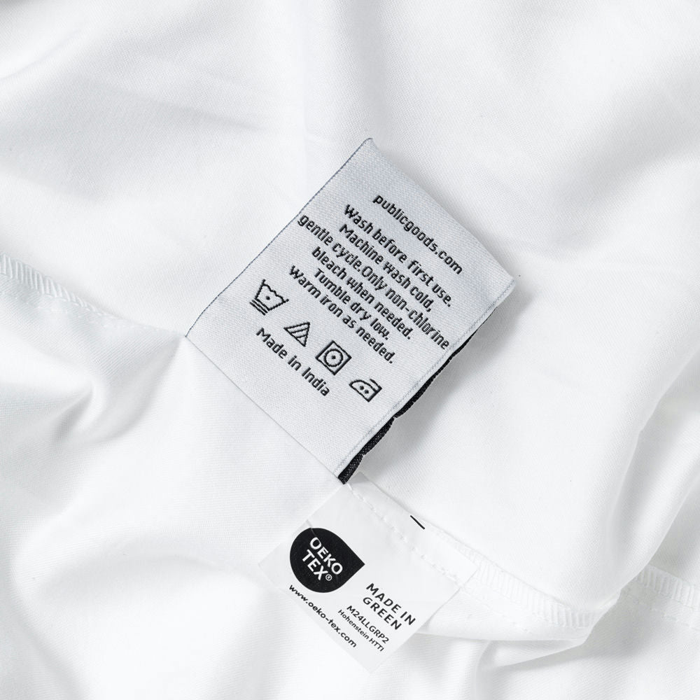 Organic Cotton White Duvet Cover & Fitted Sheet Set