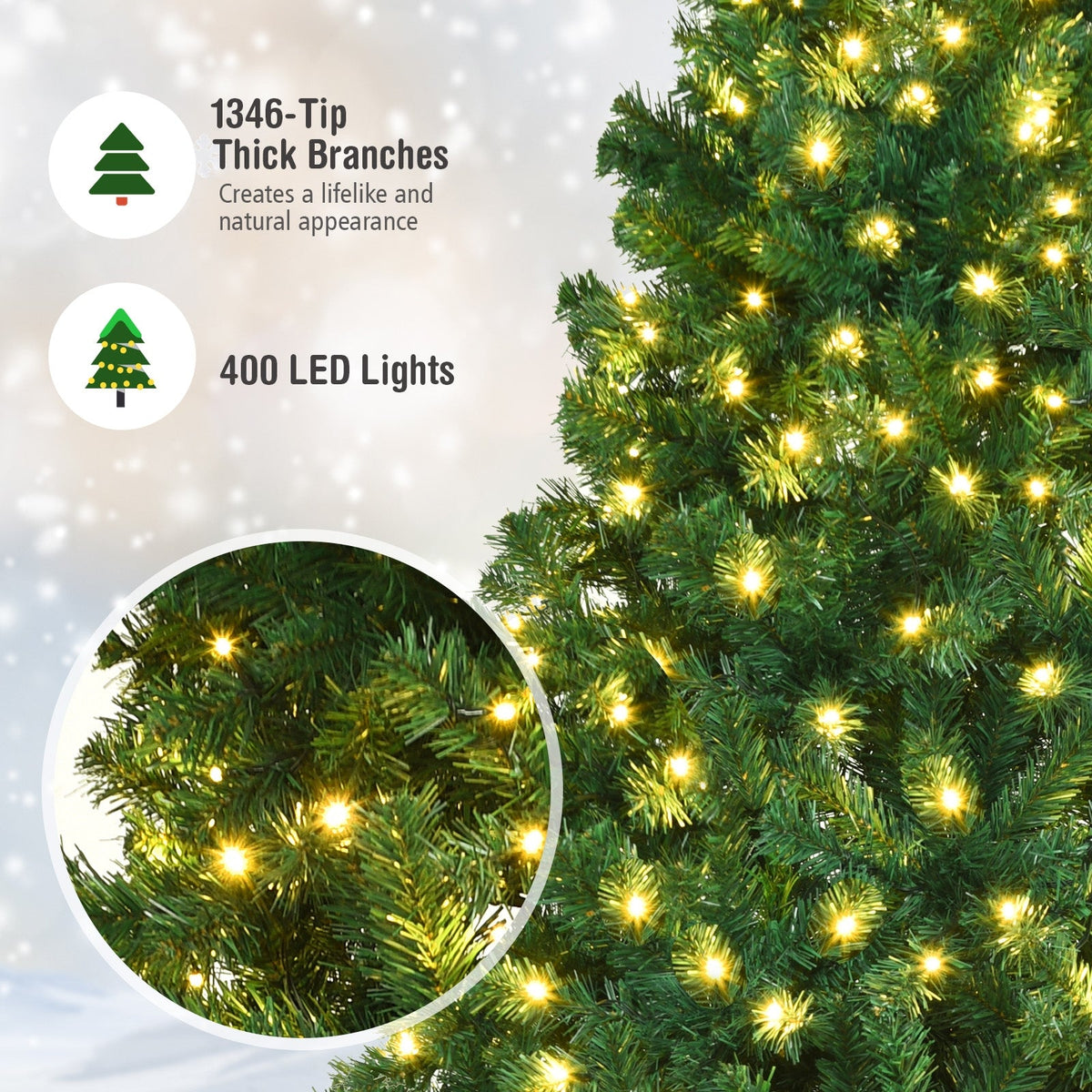 WONDERWALL ‘Noël DuBois’ Pre-Lit Warm White Artificial Christmas Tree — Multiple Sizes