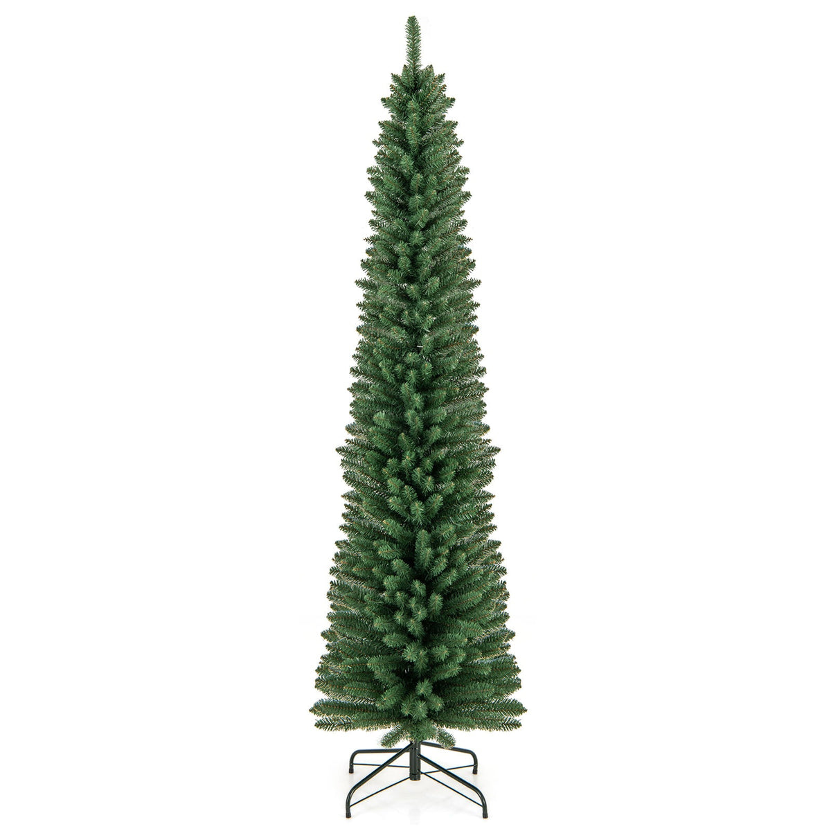 WONDERWALL ‘Noël DuBois’ Unlit Pencil Artificial Christmas Tree with Memory-Wire Branches — Multiple Sizes