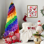WONDERWALL ‘Noël DuBois’ 7.5 ft Artificial Christmas Tree – Rainbow