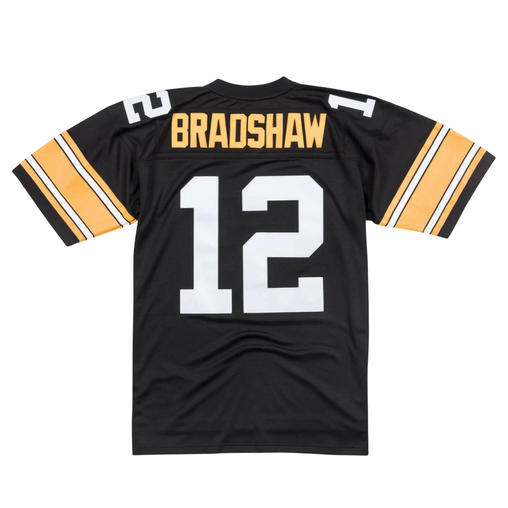 Mitchell & Ness Legacy Pittsburgh Steelers 1976 Terry Bradshaw Men Jersey Black/Gold/White