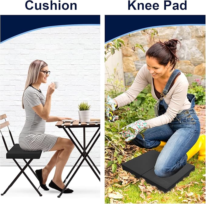 2 - in - 1 Non - Slip Balance Pad - High - Density Foam Cushion, Supportive Exercise Mat & Knee Pad for Core Training, Yoga, Pilates, Physical Therapy, Stability Training, Stretching, and Rehab