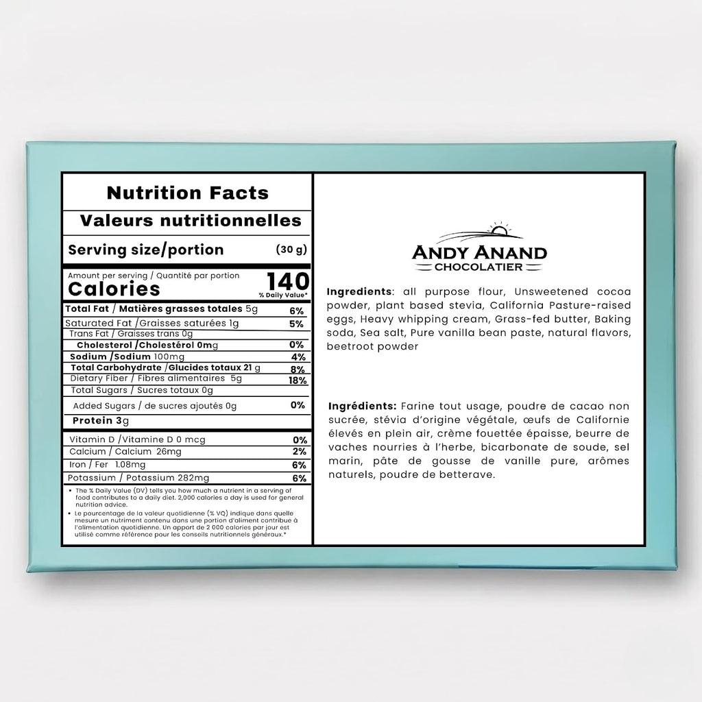 AnAndy and Sugar - Free Red Velvet Cake, 2.4 lb – Belgian Cocoa, Sugar - Free Cream Cheese Frosting, Keto & Diabetic - Friendly Birthday Gift