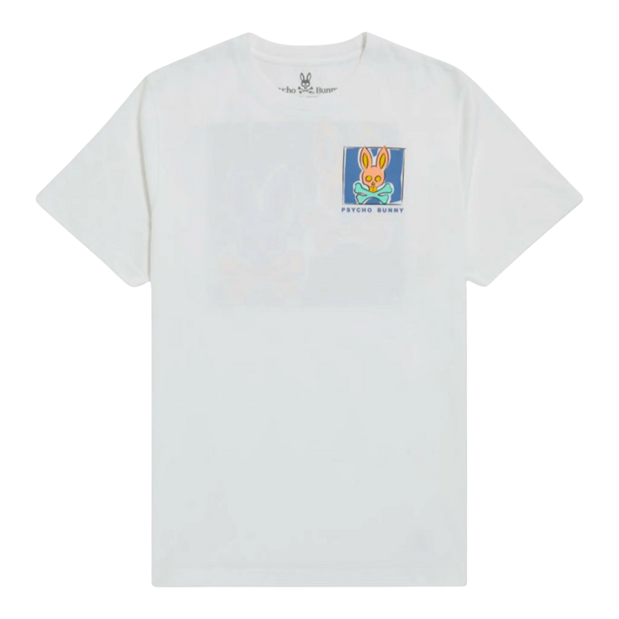 Psycho Bunny James Bunny In A Box Men Big and Tall Tee Shirt White
