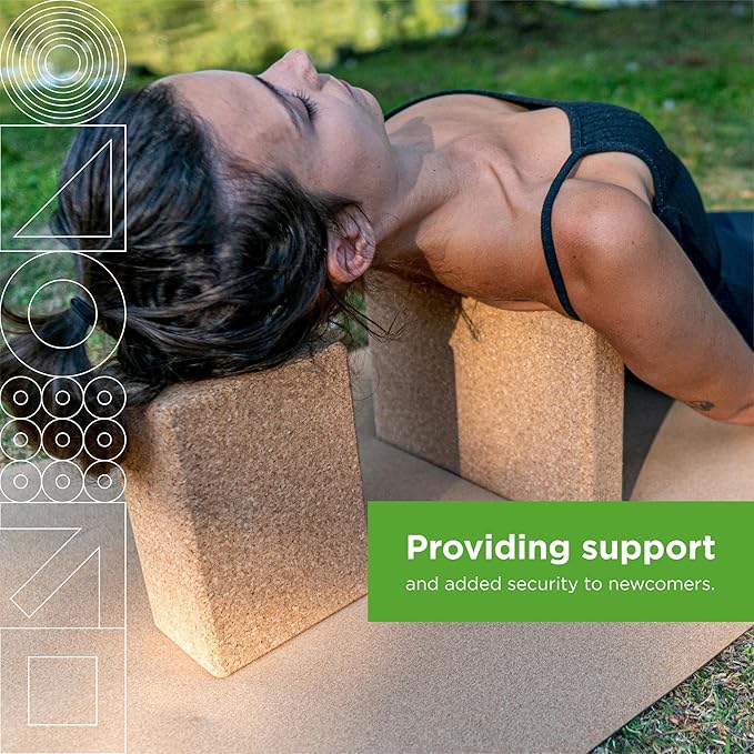 Cork Yoga Block for Yoga, Pilates & Meditation | Non - Slip, Hypoallergenic, Sustainable, Non - Toxic Yoga Block