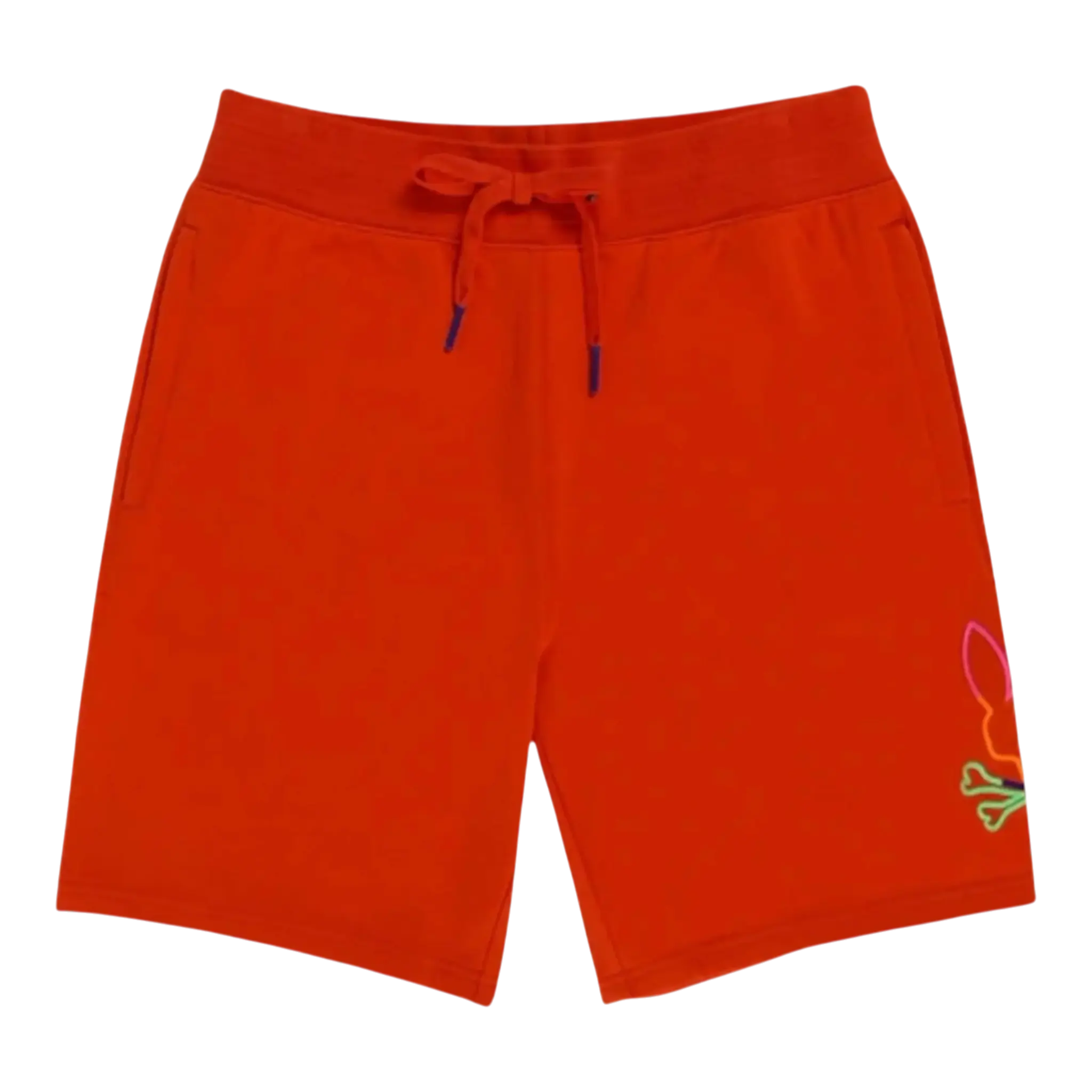 Psycho Bunny Leo Bunny Men Shorts Red Spice/Neon Multi