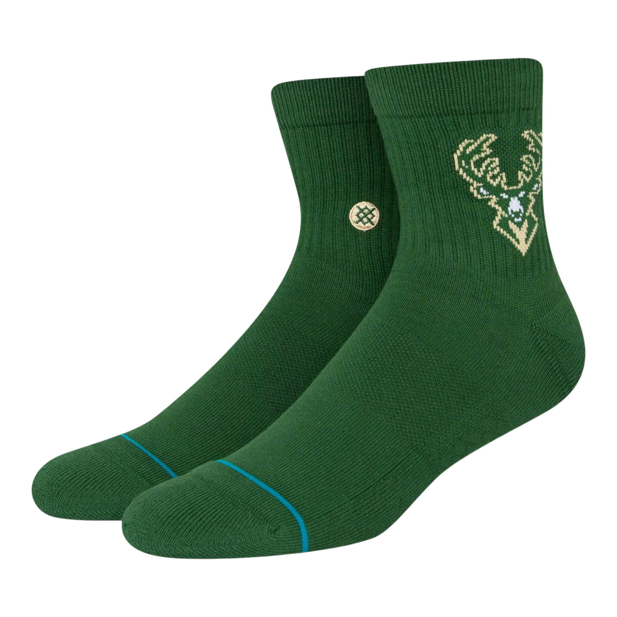 Stance Milwaukee Bucks Quarter Men Ankle Socks Dark Green