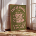 WONDERWALL ‘L’Atelier Fun Collection’ Fresh Brew Retro Coffee Poster