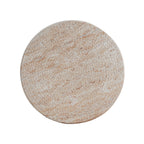 WONDERWALL 'Une Collection' Lightweight Concrete Outdoor Side Table with Travertine Finish - Beige