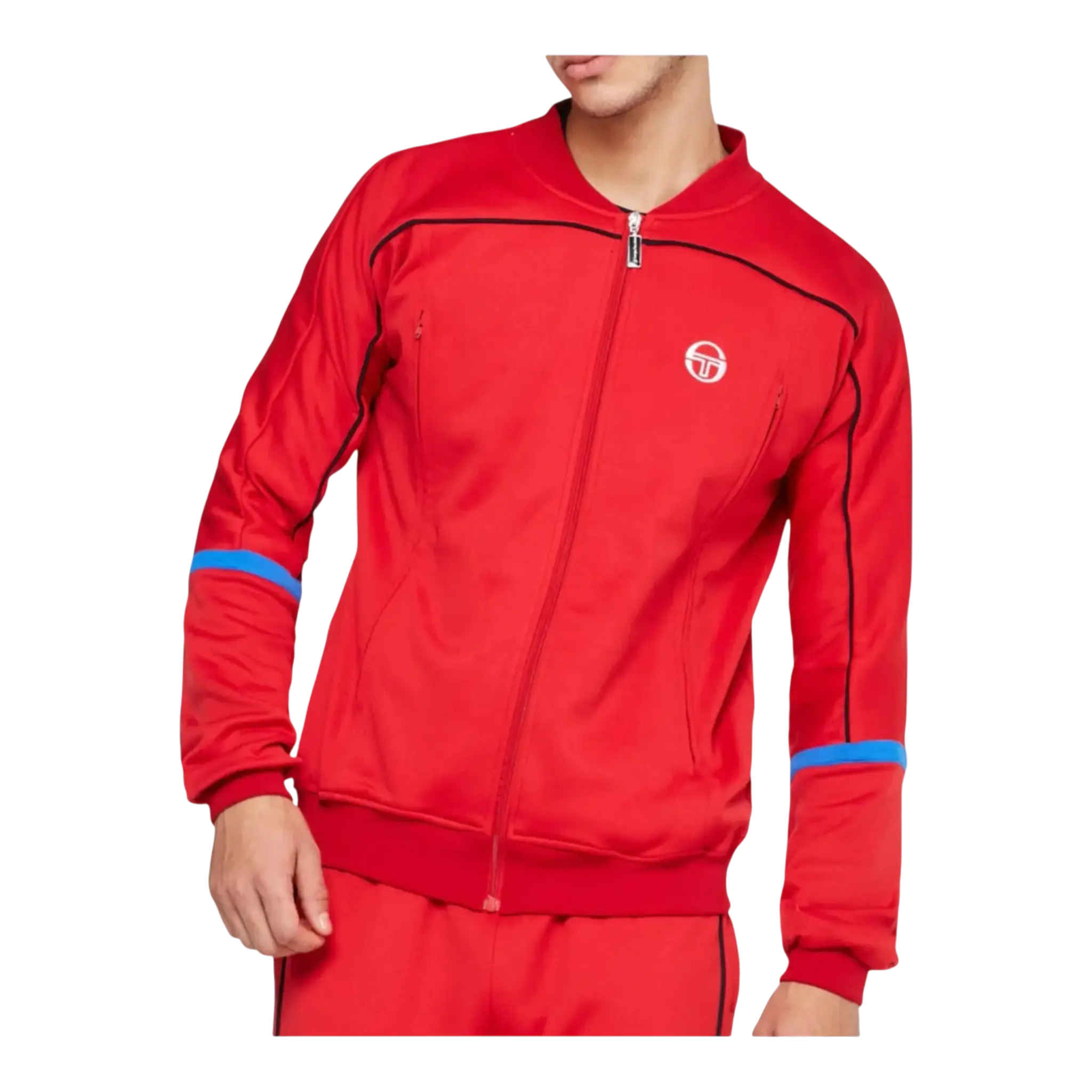 Sergio Tacchini Amiscora Archivio Men Track Jacket Tango Red/Night Sky/Palace Blue