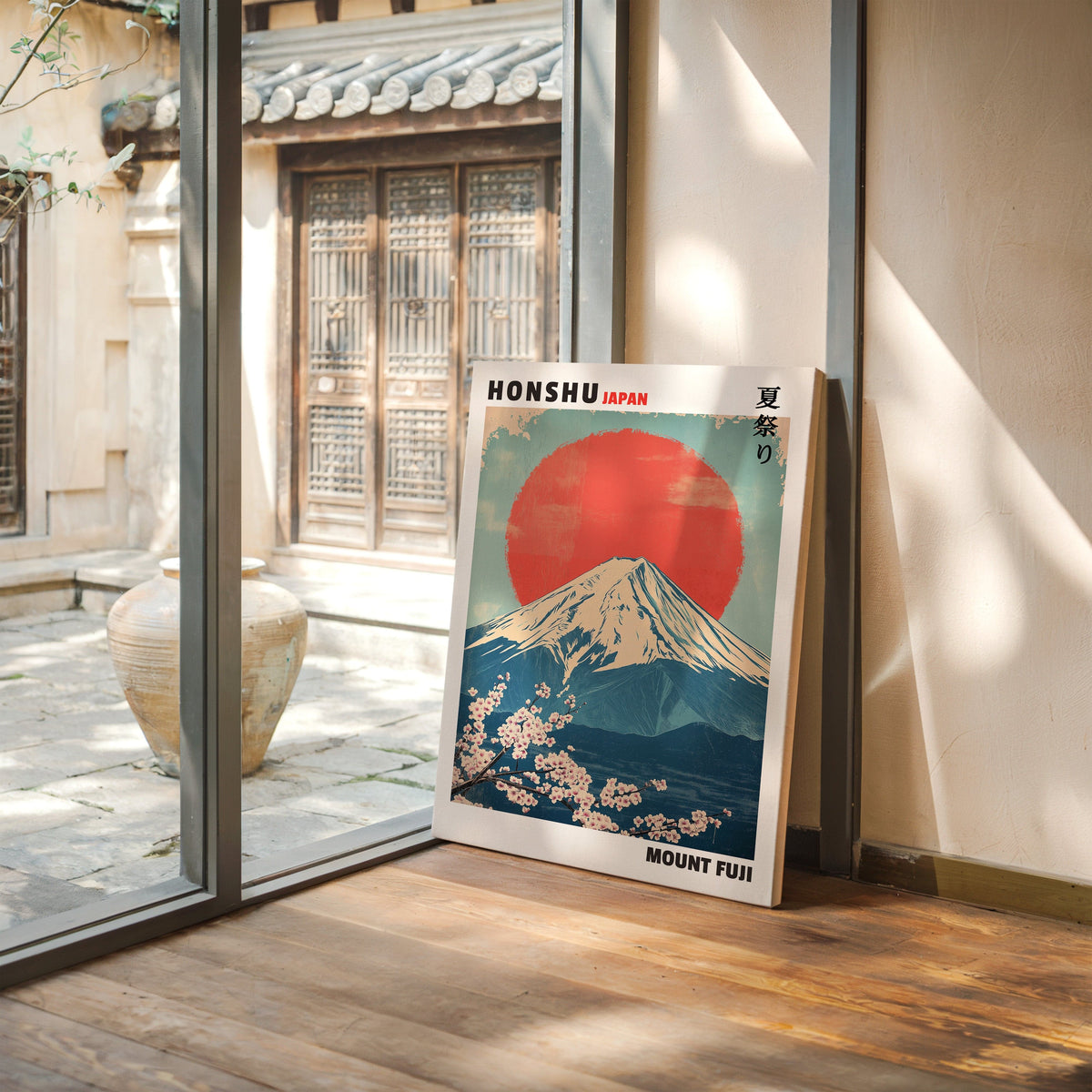 WONDERWALL ‘L’Atelier Fun Collection’ Vintage Mount Fuji – Rising Sun & Cherry Blossoms