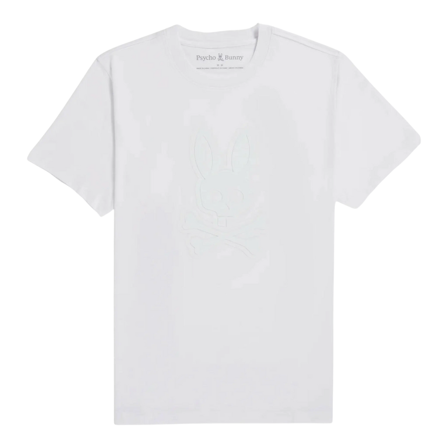 Psycho Bunny Damon Graphic Men Big and Tall Tee White