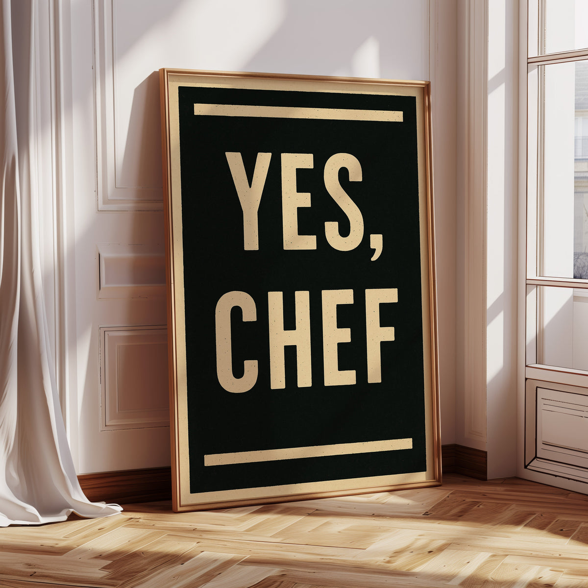 WONDERWALL 'L’Atelier Fun Collection' Yes Chef Kitchen Command Print