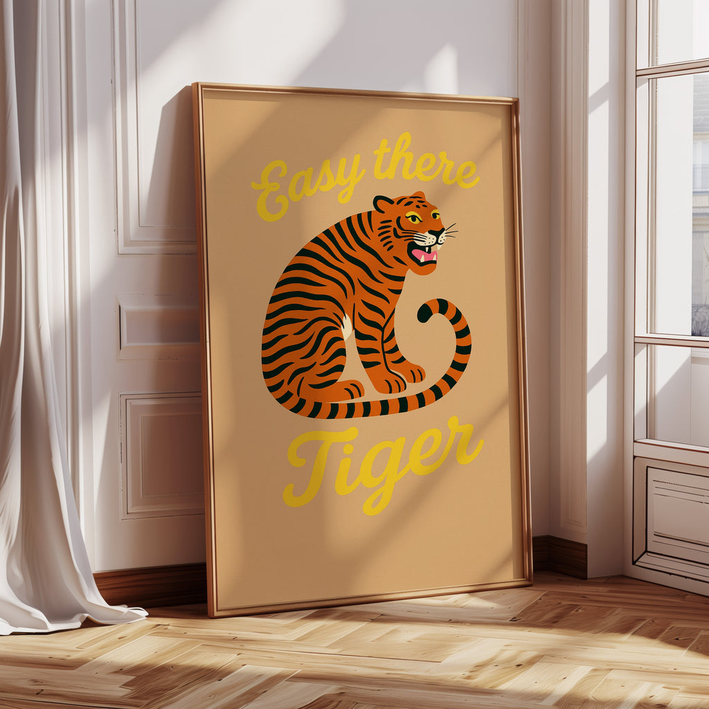 WONDERWALL ‘L’Atelier Fun Collection’ Easy There Tiger Retro Jungle Print