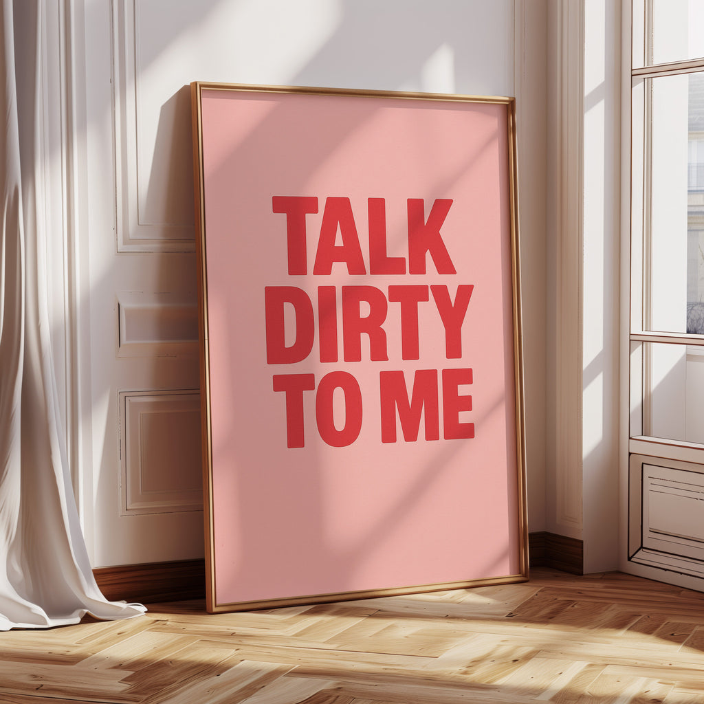 WONDERWALL ‘L’Atelier Fun Collection’ Talk Dirty to Me Bold Pink Print