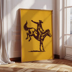 WONDERWALL ‘L’Atelier Fun Collection’ Vintage Rodeo Cowboy Silhouette Print