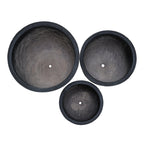 WONDERWALL 'Une Collection' Lightweight MGO Planter Set of 3 with Crackle Texture - Neutral