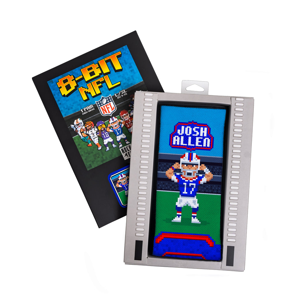 Josh Allen - Buffalo Bills - 8-Bit (Box Set) Crew Socks