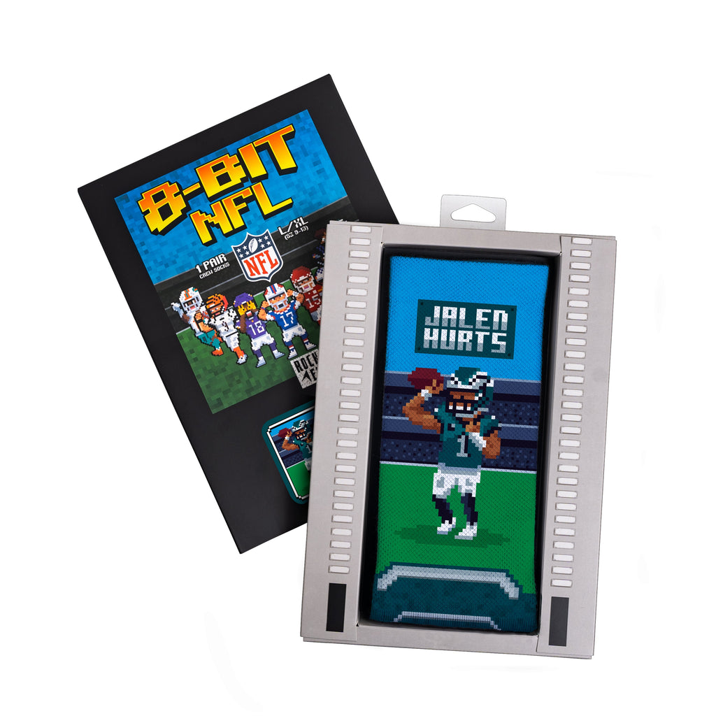 Jalen Hurts - Philadelphia Eagles - 8-Bit (Box Set) Crew Socks
