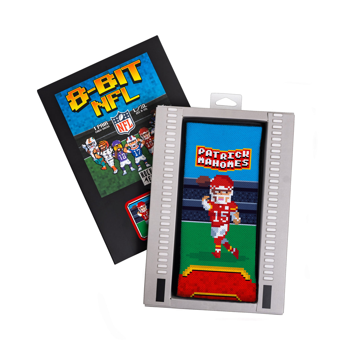 Patrick Mahomes - Kansas City Chiefs - 8-Bit (Box Set) Crew Socks