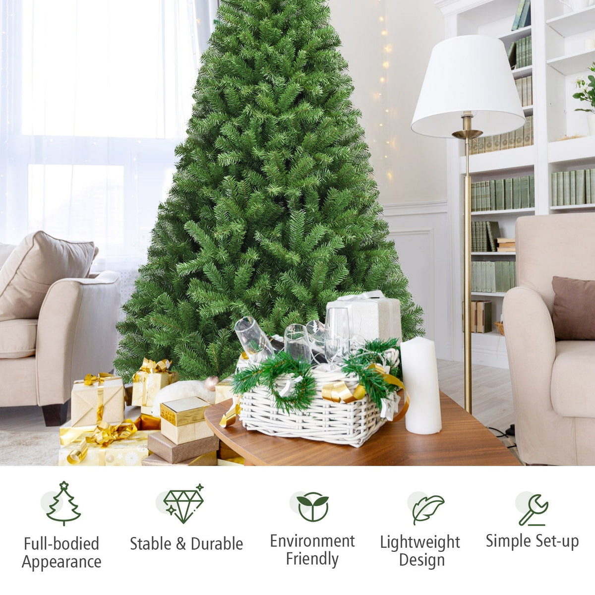 WONDERWALL ‘Noël DuBois’ Unlit Hinged Artificial Christmas Tree — Multiple Sizes