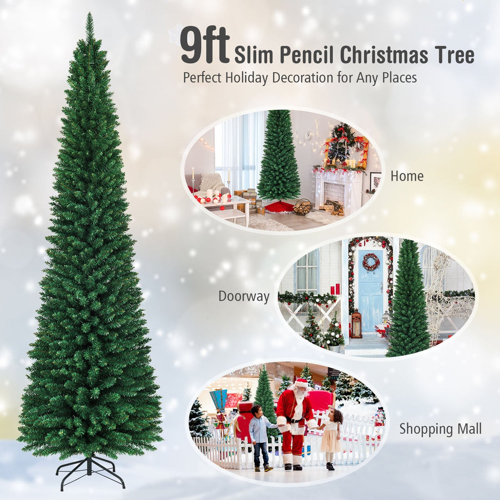 WONDERWALL ‘Noël DuBois’ 5–9 ft Unlit Slim Pencil Artificial Christmas Tree