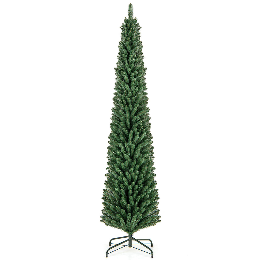 WONDERWALL ‘Noël DuBois’ Unlit Pencil Artificial Christmas Tree with Memory-Wire Branches — Multiple Sizes