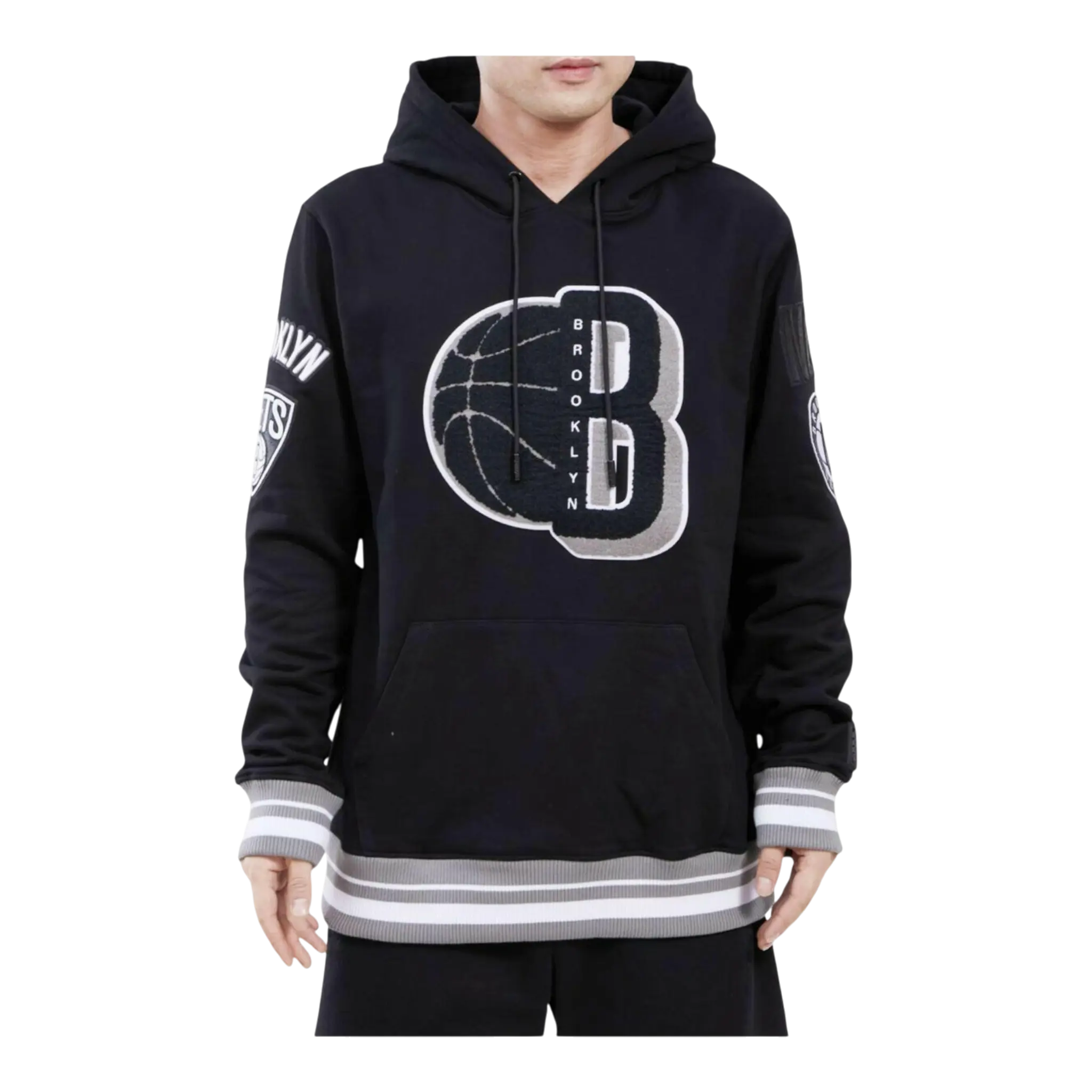 Pro Standard NBA Brooklyn Nets Mash Up Logo P/O Men Hoodie Black