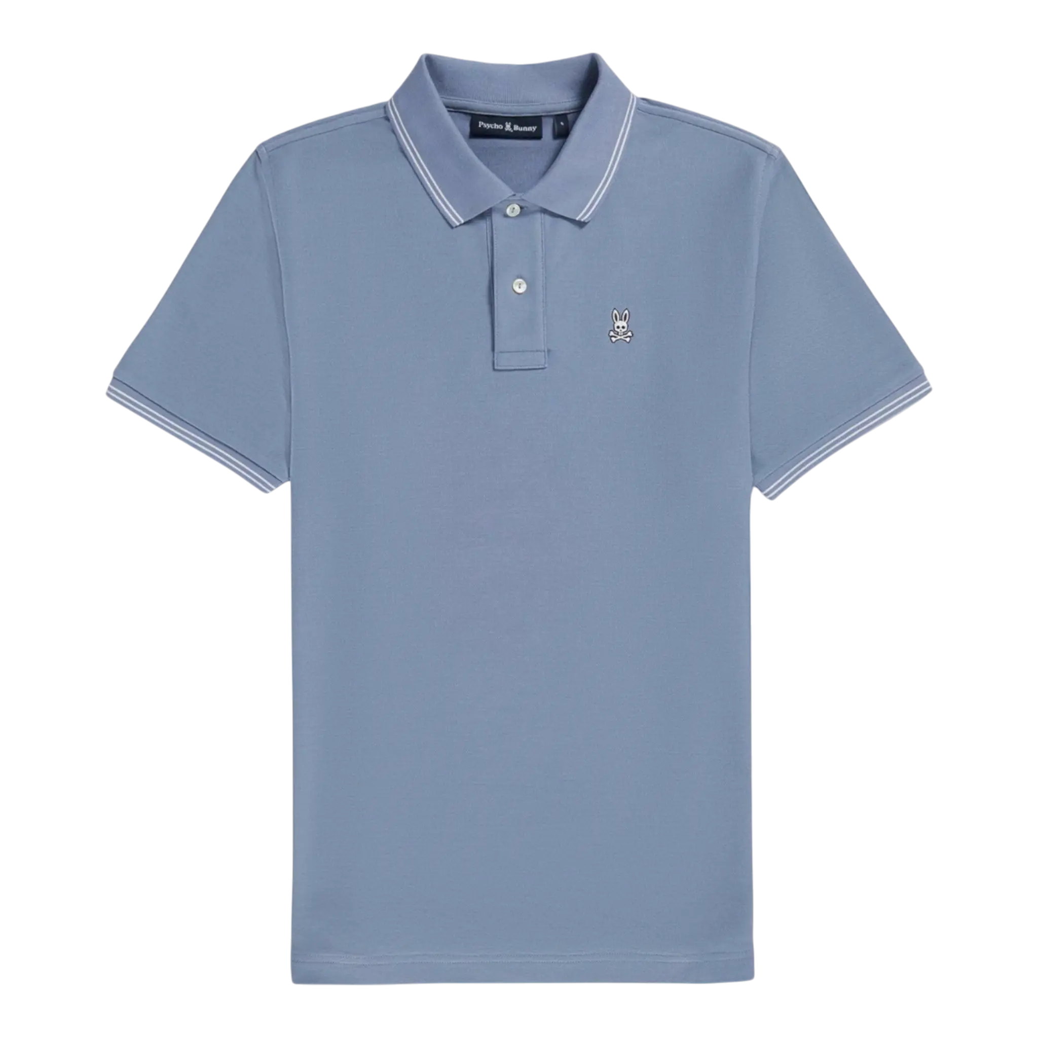 Psycho Bunny Logan Men Polo Shirt Chambray Blue