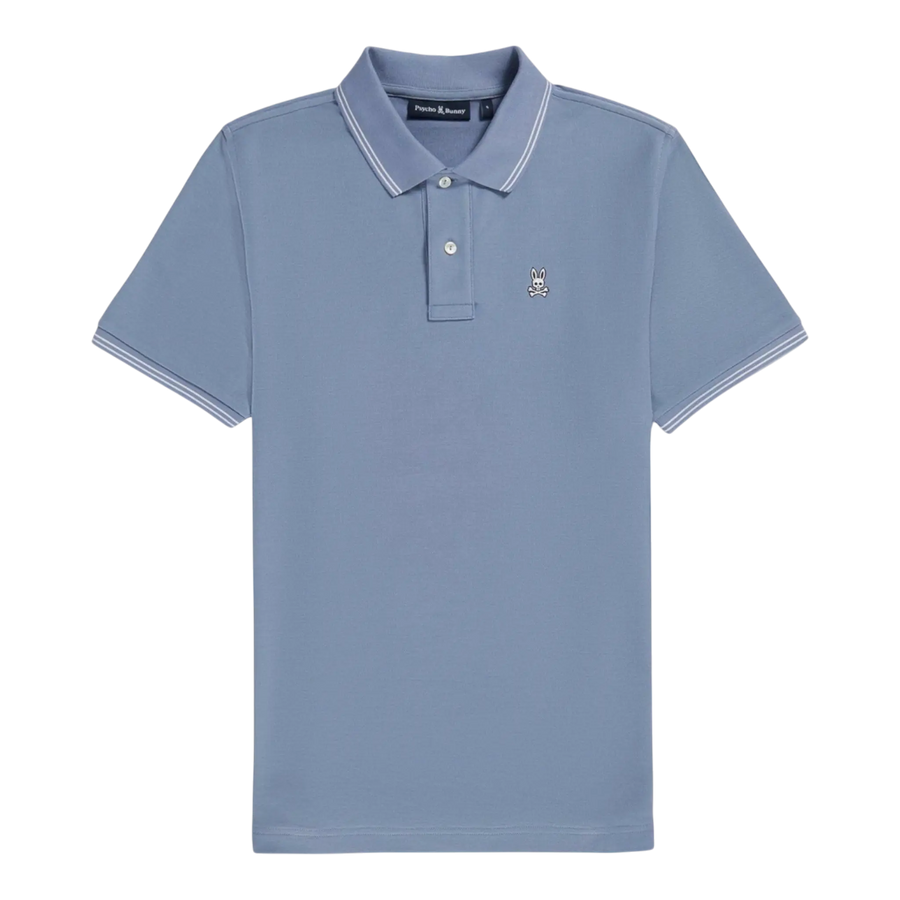 Psycho Bunny Logan Men Polo Shirt Chambray Blue