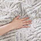 WONDERWALL 'Une Collection' Full/Queen Ultra Plush Down Alternative Comforter Set with Chevron Pattern - Ivory