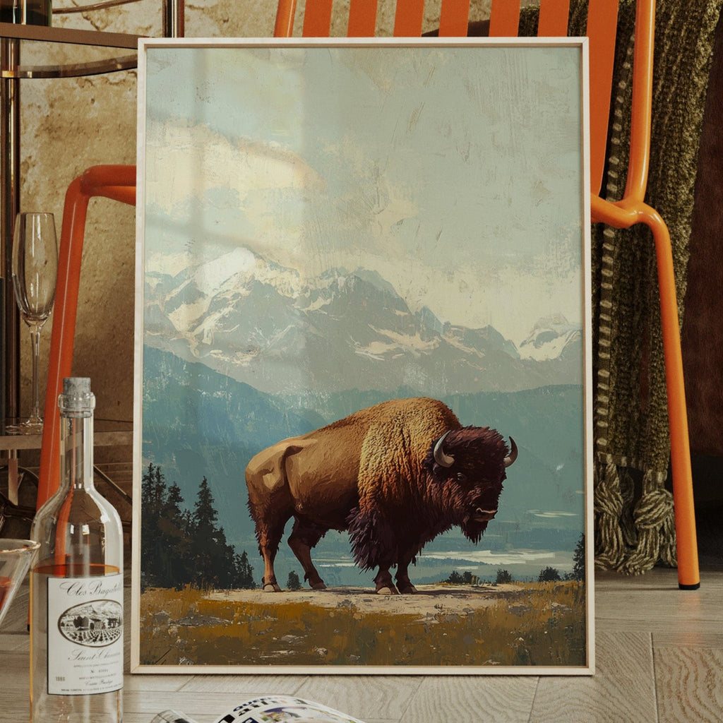 WONDERWALL ‘L’Atelier Fun Collection’ Bison Beneath the Mountain Sky