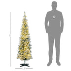 WONDERWALL ‘Noël DuBois’ Slim Artificial Christmas Tree with Warm White LEDs – Green