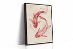 WONDERWALL ‘L’Atelier Fun Collection’ Koi Fish Wall Art – Minimalist Japanese Ink Print, Zen Decor