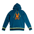 Psycho Bunny Corby Twill Logo Men Hoodie Midnight Ocean Blue