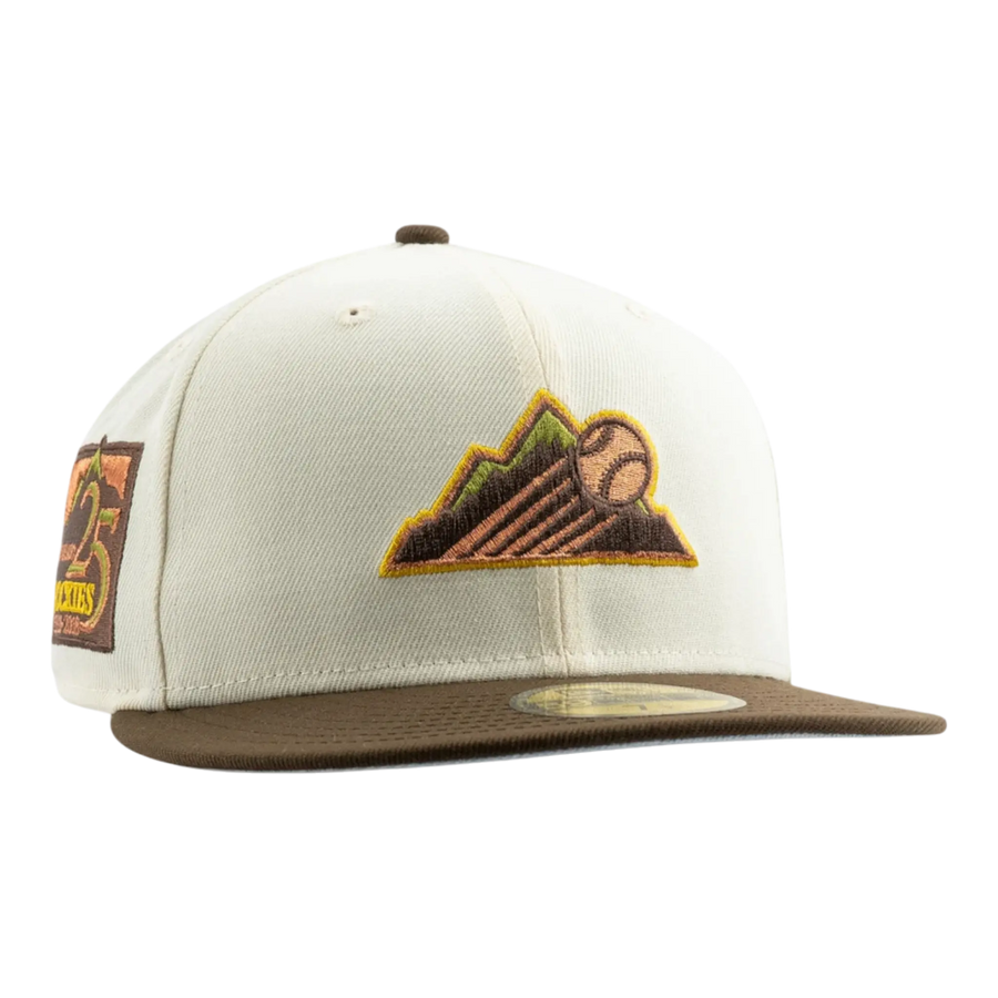 New Era Colorado Rockies 25th Anniversary Elements Pack Fitted Hat Off White/Brown