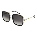 Gucci GG1016SK Women Sunglasses Black/Gold Grey Gradient
