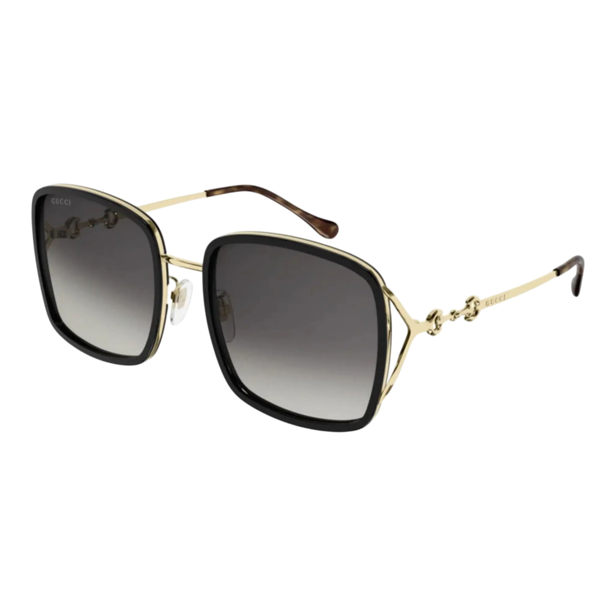 Gucci GG1016SK Women Sunglasses Black/Gold Grey Gradient