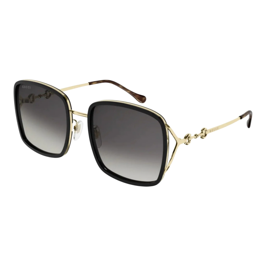 Gucci GG1016SK Women Sunglasses Black/Gold Grey Gradient