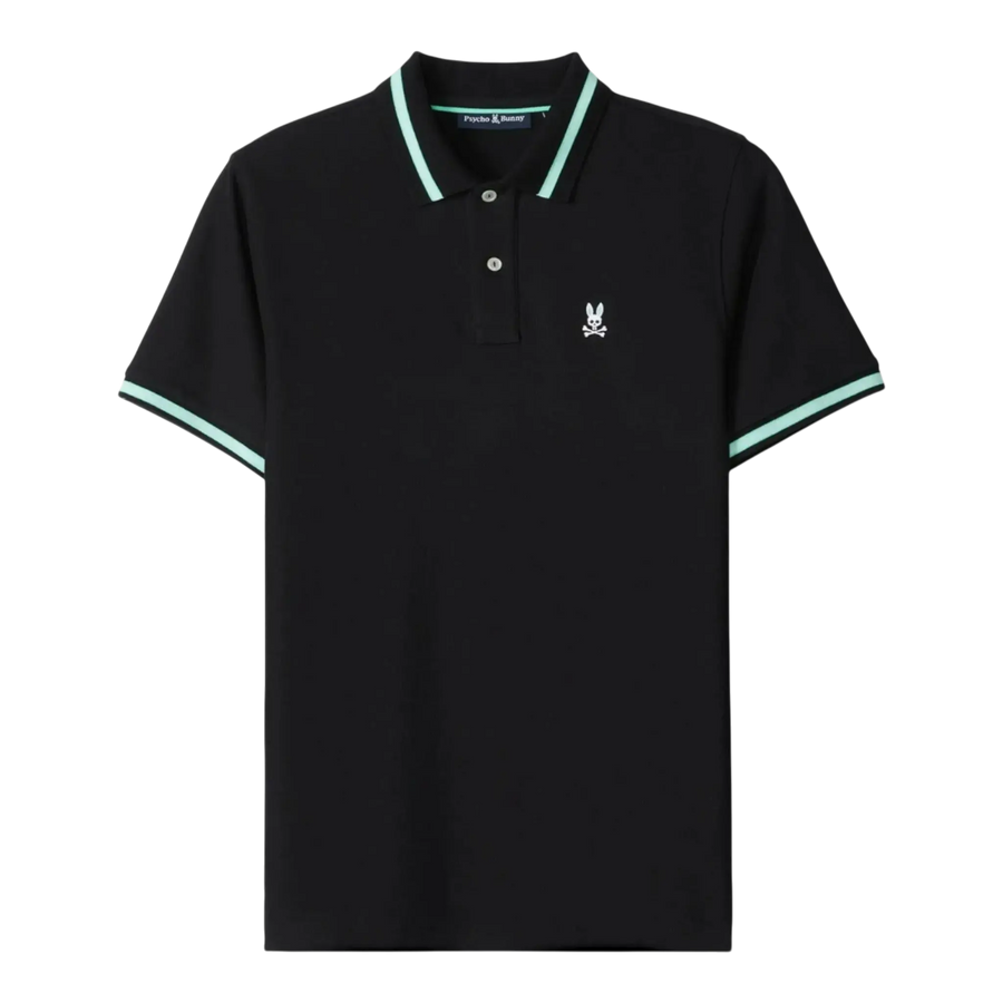 Psycho Bunny Irving Pique Polo Men Polo Shirt Black