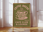 WONDERWALL ‘L’Atelier Fun Collection’ Fresh Brew Retro Coffee Poster