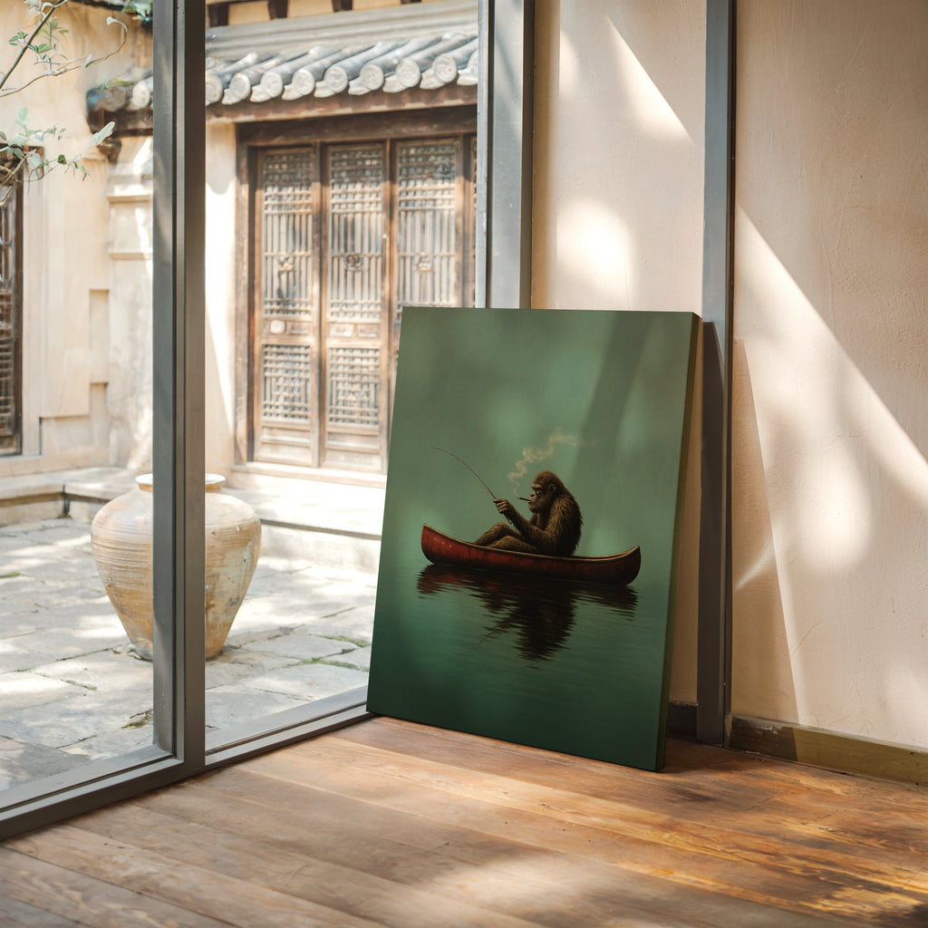 WONDERWALL ‘L’Atelier Fun Collection’ Fishing Ape in a Red Canoe