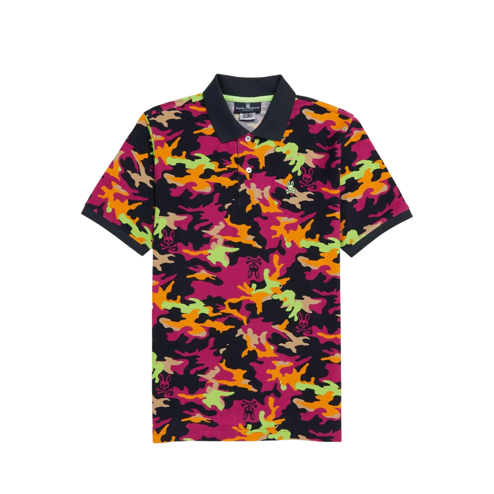 Psycho Bunny Allen Camo Polo Men Big and Tall Shirt Wild Berry