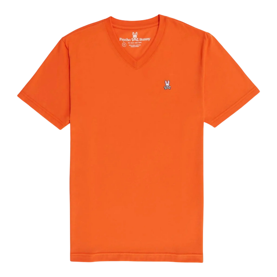 Psycho Bunny Classic V-Neck Men Big and Tall T-Shirt Tigerlily