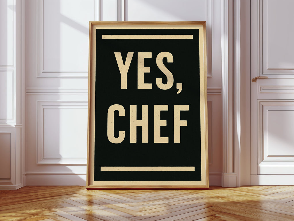 WONDERWALL 'L’Atelier Fun Collection' Yes Chef Kitchen Command Print